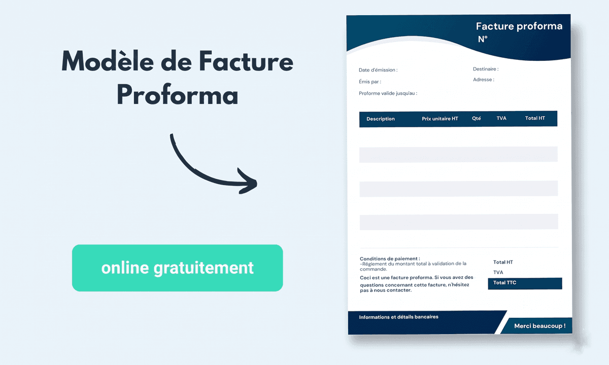 Exemple de facture proforma professionnelle en PDF